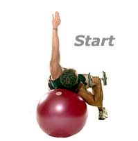 Chest Press and Thrust on TheraGear® Swiss Ball Pro 1