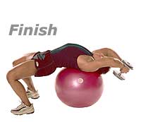 Dumbbell Pull-Overs on TheraGear� Swiss Ball Pro 2