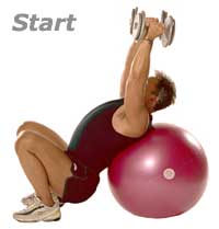 Dumbbell Incline Flyes with TheraGear® Swiss Ball Pro 1