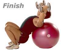 Dumbbell Incline Flyes with TheraGear� Swiss Ball Pro   2