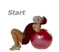 Incline Dumbbell Press on TheraGear® Swiss Ball Pro 1