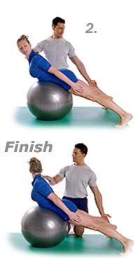 Double Leg Kick with Swiss Exercise Ball 2