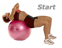 Abdominal Crunch on Swiss Exercise Ball  