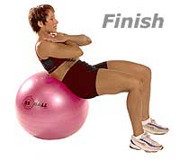 Abdominal Crunch on Swiss Exercise Ball 2