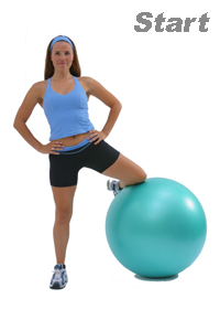 Abductur Stretch with Swiss Exercise Pro Ball 1