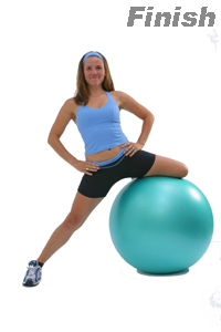 Abductur Stretch with Swiss Exercise Pro Ball 2