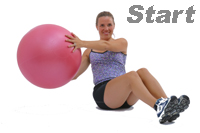 Swiss Exercise Ball Torso Rotation 