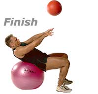 Crunch and Toss with Medicine Ball and Swiss Exercise Ball 2