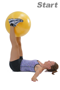 Double Leg Lift with Swiss Exercise Ball 1