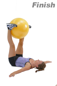 Double Leg Lift with Swiss Exercise Ball 2