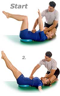 Double Leg Stretch I with TheraGearï¿½ Core Disk