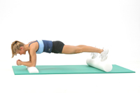 Plank position on a Half Foam Roller and Full Foam Roller 1