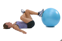 Glute Stretch with the Swiss Exercise Ball 1