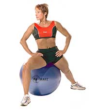 Groin Stretch on Swiss Exercise Ball