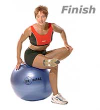 Hip-Piriformis Stretch on Swiss Exercise Ball 2