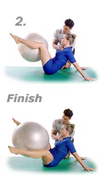 Hip-Circles and Stretched Arms with Swiss Exercise Ball 2