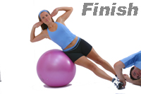 Swiss  Exercise Ball Side Crunch  2