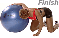 Kneeling Chest Stretch with Swiss Exercise Ball  2