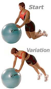 Balanced Push-Ups on Swiss Exercise Ball 