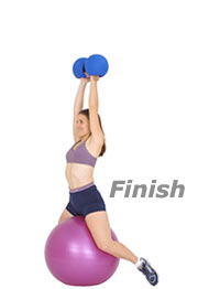 Lateral Raise on Swiss Exercise Ball with Inner Thigh Squeeze 2