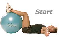 Lumbar Roll with Swiss Exercise Ball 
