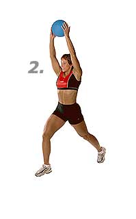 Lunge Cross-Overs with Medicine Ball  2