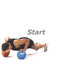 Push-Up with Medicine Ball 