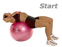 Oblique Curls on Swiss Exercise Ball   1