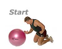One-Arm Forward  Swiss Exercise Ball Roll