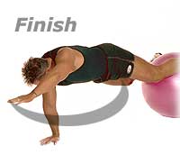 One-Arm Prone Bridge with Feet on Swiss Exercise Ball 2