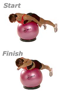 Superman on Swiss Exercise Ball 