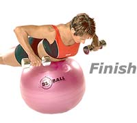 Prone Rowing with Swiss Exercise Ball  2
