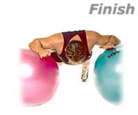 Prone Pec Dec with Two Swiss Exercise Balls   2