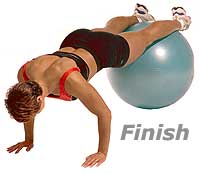 Push-Ups with Feet on Swiss Exercise Ball (Level 2)    2
