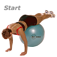 Push-Ups with Pelvis on Swiss Exercise Ball (Level 1)  1