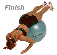 Push-Ups with Pelvis on Swiss Exercise Ball (Level 1)  2