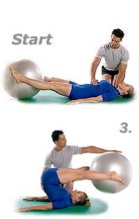 Roll-Over with Swiss Exercise Ball