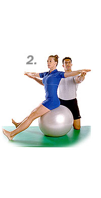 Saw with Swiss Exercise Ball 2