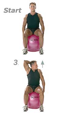 Seated Levator Scapulae Stretch on Swiss Exercise Ball  1