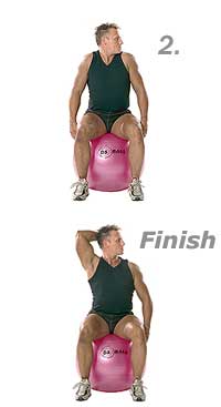 Seated Levator Scapulae Stretch on Swiss Exercise Ball  2