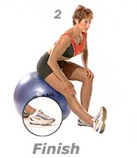 Seated Hamstring Stretch on Swiss Exercise Ball 2