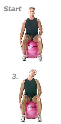Seated Neck Stretch on Swiss Exercise Ball  1