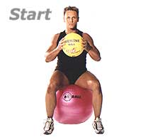 Seated Oblique Twist with Medicine Ball  1