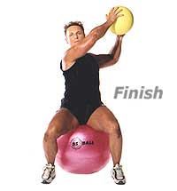 Seated Reverse Wood Chop with Medicine Ball  2