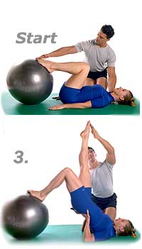 Shoulder Bridge with Swiss Exercise Ball 1