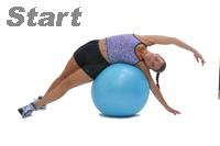 Side Lying Stretch with the Swiss Exercise Ball