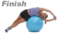 Side Lying Stretch with the Swiss Exercise Ball 2