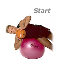 Side Flexion on Swiss Exercise Ball with Medicine Ball  1