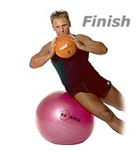 Side Flexion on Swiss Exercise Ball with Medicine Ball  2
