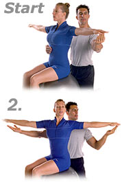 Spine Twist with Swiss Exercise Ball 1